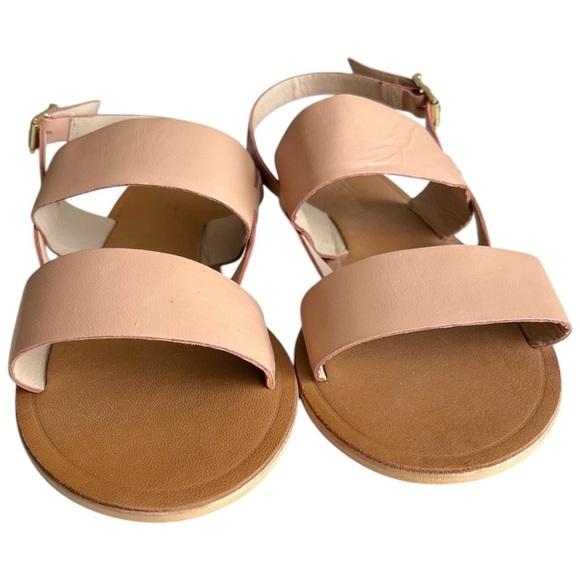 ASOS DESIGN Neutral Double Strap Slingback Simple Sandals natural UK 7/US 9 - Picture 4 of 10